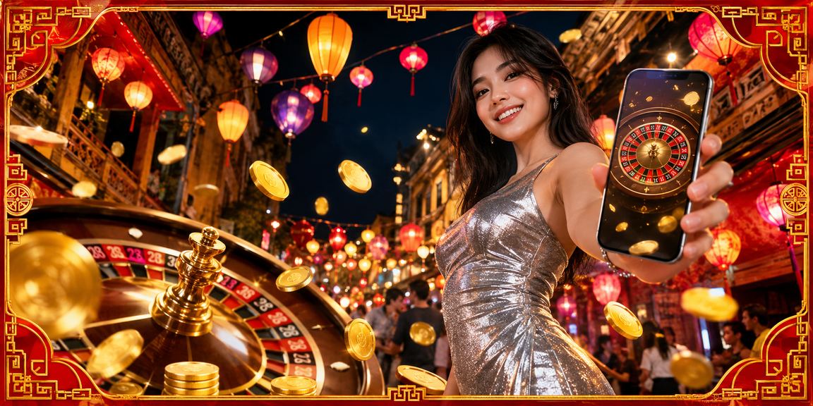 Người chơi tại Hà Nội xem jackpot dưới ánh đèn lồng về đêm