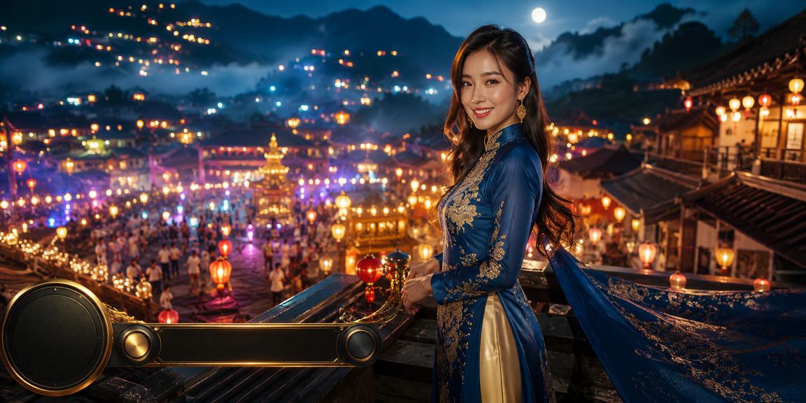 Không khí giải trí thể thao và cá cược tại Sapa với trang phục áo dài truyền thống